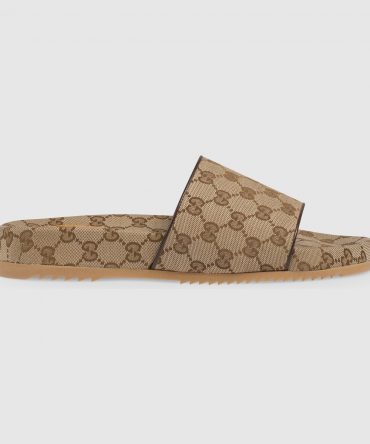 Gucci Replica Men Mens GG canvas slide sandal
