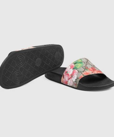 Gucci Replica Women shoes for women c women shoes GG Blooms Supreme floral slide sandal jpg